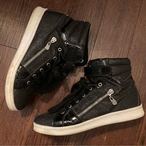 Guess Sneakers metallic black hi tops 9